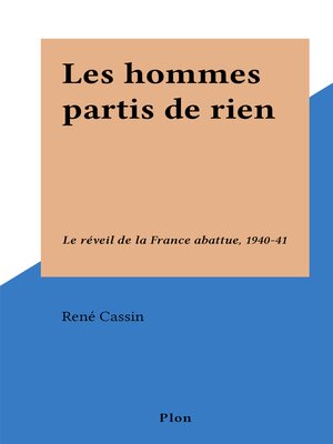 cover image of Les hommes partis de rien
